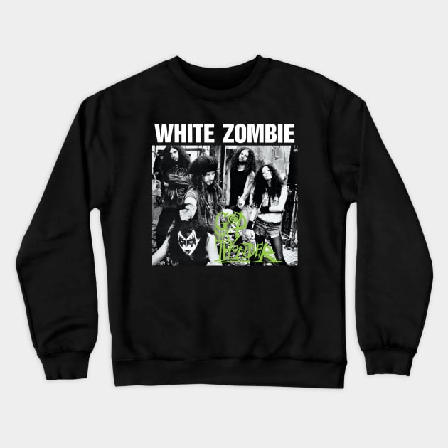 white zombie Crewneck Sweatshirt by Butones gym